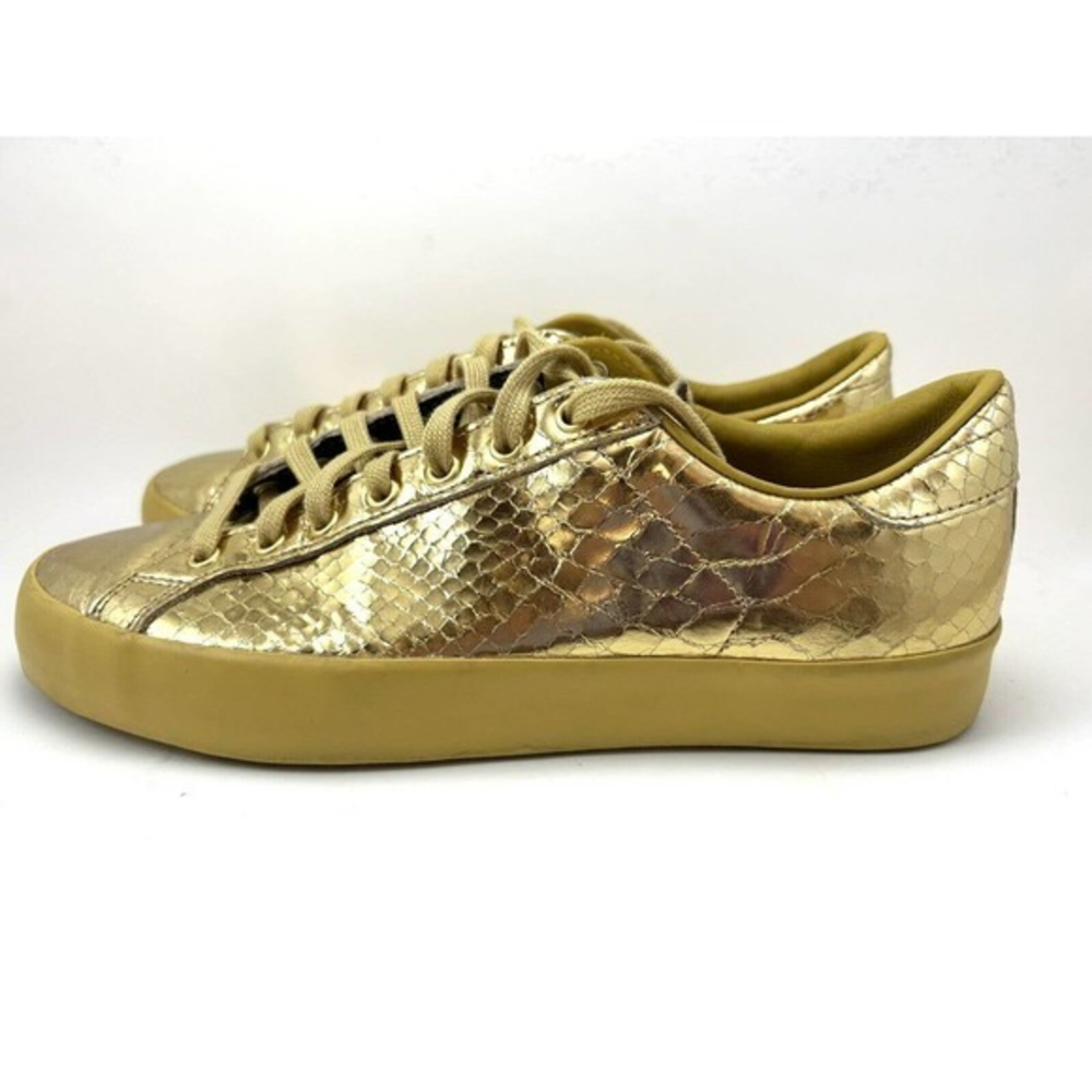 Adidas JS Rod‎ Laver Jeremy Scott Gold Sneakers D65861 Men's 7.5 Snakeskin Shoes